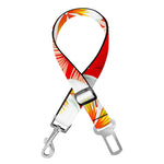 Red Hibiscus Plumeria Pattern Print Dog Seat Belt
