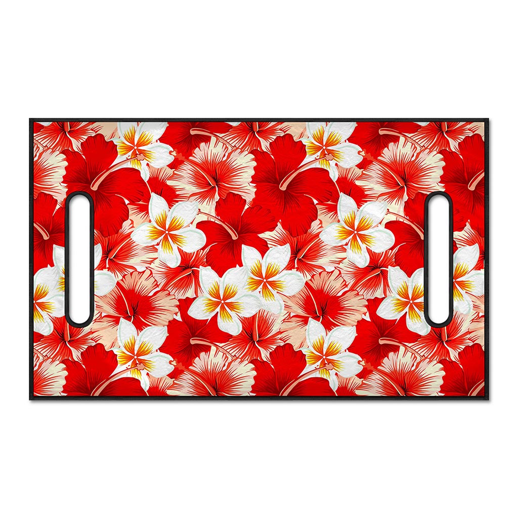 Red Hibiscus Plumeria Pattern Print Golf Cart Seat Cover