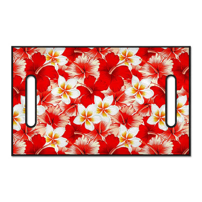 Red Hibiscus Plumeria Pattern Print Golf Cart Seat Cover
