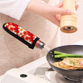 Red Hibiscus Plumeria Pattern Print Skillet Handle Cover
