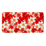 Red Hibiscus Plumeria Pattern Print Towel