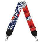 Red Hibiscus Tropical Pattern Print Bag Strap