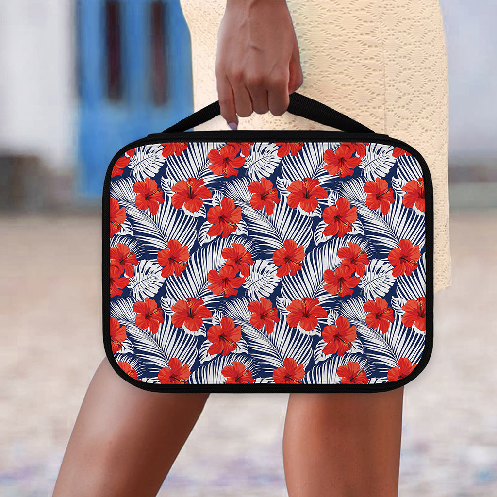 Red Hibiscus Tropical Pattern Print Classic Bible Case