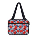 Red Hibiscus Tropical Pattern Print Double Strap Bible Bag
