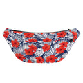 Red Hibiscus Tropical Pattern Print Fanny Pack