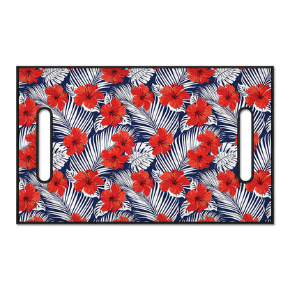 Red Hibiscus Tropical Pattern Print Golf Cart Seat Cover