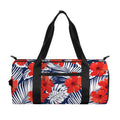 Red Hibiscus Tropical Pattern Print Gym Bag