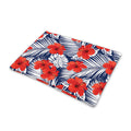 Red Hibiscus Tropical Pattern Print Pet Cooling Mat Cover