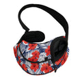 Red Hibiscus Tropical Pattern Print Pet Sling Carrier