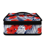 Red Hibiscus Tropical Pattern Print Small Lunch Bag