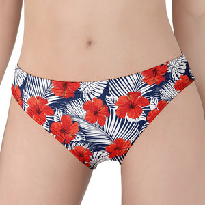 Red Hibiscus Tropical Pattern Print Women's Panties