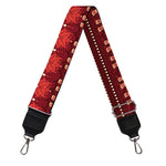 Red Indian Elephant Pattern Print Bag Strap