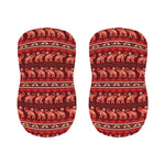 Red Indian Elephant Pattern Print Bar Stool Covers