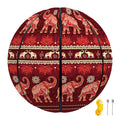 Red Indian Elephant Pattern Print Basketball