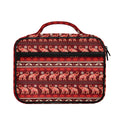 Red Indian Elephant Pattern Print Briefcase Bible Bag