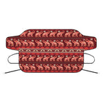Red Indian Elephant Pattern Print Car Windshield Snow Cover