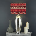 Red Indian Elephant Pattern Print Drum Lamp Shade
