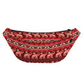 Red Indian Elephant Pattern Print Fanny Pack