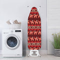 Red Indian Elephant Pattern Print Ironing Board Cover