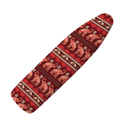 Red Indian Elephant Pattern Print Ironing Board Cover