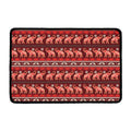 Red Indian Elephant Pattern Print Kitchen Mat
