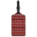 Red Indian Elephant Pattern Print Luggage Tag