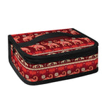 Red Indian Elephant Pattern Print Small Lunch Bag