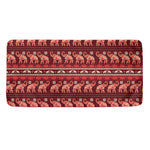 Red Indian Elephant Pattern Print Towel