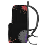 Red Japanese Amaryllis Pattern Print Backpack