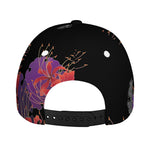 Red Japanese Amaryllis Pattern Print Baseball Cap