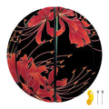 Red Japanese Amaryllis Pattern Print Basketball
