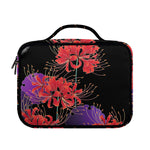 Red Japanese Amaryllis Pattern Print Briefcase Bible Bag