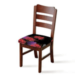 Red Japanese Amaryllis Pattern Print Chair Cushion Cover