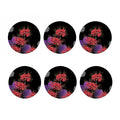 Red Japanese Amaryllis Pattern Print Coaster Set