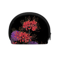Red Japanese Amaryllis Pattern Print Coin Purse