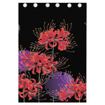 Red Japanese Amaryllis Pattern Print Curtain