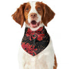 Red Japanese Amaryllis Pattern Print Dog Bandana