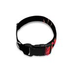 Red Japanese Amaryllis Pattern Print Dog Collar