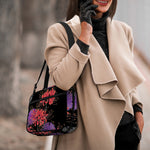 Red Japanese Amaryllis Pattern Print Double Strap Bible Bag