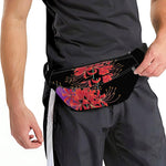Red Japanese Amaryllis Pattern Print Fanny Pack