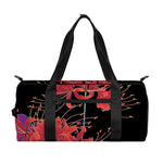 Red Japanese Amaryllis Pattern Print Gym Bag