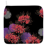 Red Japanese Amaryllis Pattern Print Hand Towel