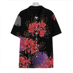 Red Japanese Amaryllis Pattern Print Hawaiian Shirt