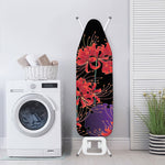 Red Japanese Amaryllis Pattern Print Ironing Board Cover