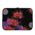 Red Japanese Amaryllis Pattern Print Laptop Sleeve
