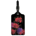 Red Japanese Amaryllis Pattern Print Luggage Tag