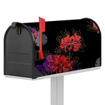 Red Japanese Amaryllis Pattern Print Mailbox Cover