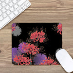 Red Japanese Amaryllis Pattern Print Mouse Pad
