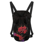 Red Japanese Amaryllis Pattern Print Pet Carrier Backpack