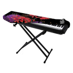 Red Japanese Amaryllis Pattern Print Piano Keyboard Cover